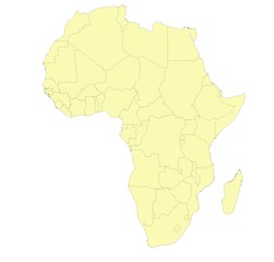map of africa with country borders