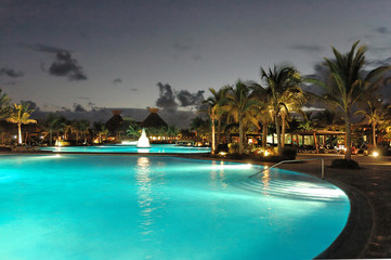 pool on night