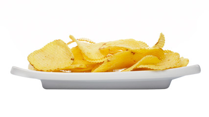 potato chips on a plate