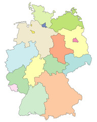 Fototapeta na wymiar Niemcy map