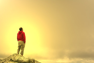 man in meditation