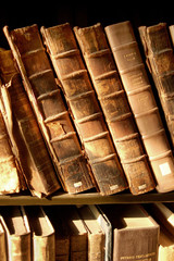 old books on a shelf