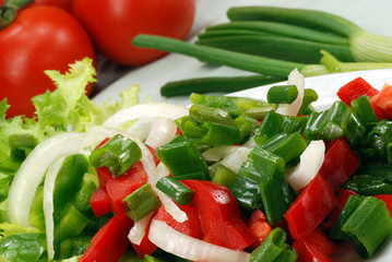 fresh salad with onions