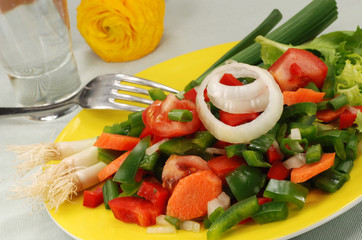 salad with fresh igredients