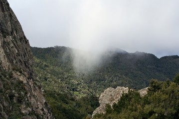 rain fountain in the mountains in la gomera