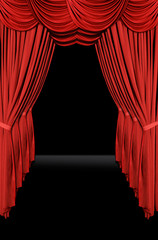 vertical old fashioned elegant theater stage