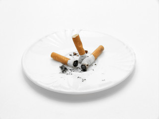 stubs of cigarettes