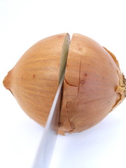 halbierte zwiebel nah aufnahme