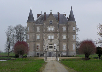 Fototapeta na wymiar 0766 - château en mayenne