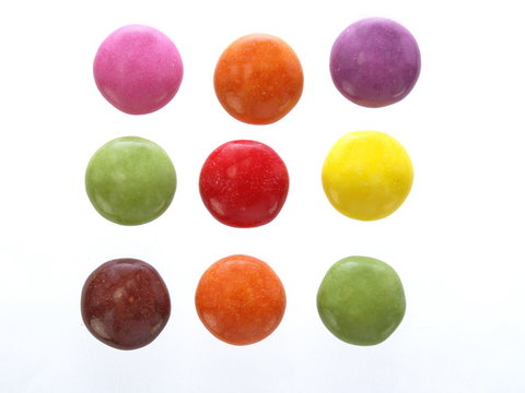 bunte schoko bonbons nah aufnahme
