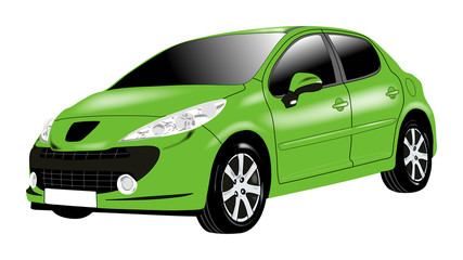 Fototapeta na wymiar green car