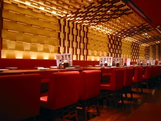 Printed roller blinds Restaurant modern restaurant interior