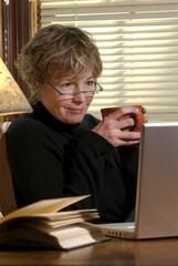 a baby-boomer works from home