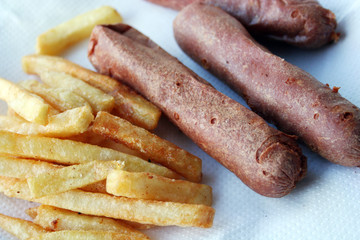 sausage & french fries