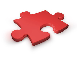 Obraz premium puzzleteil rot - puzzle piece red