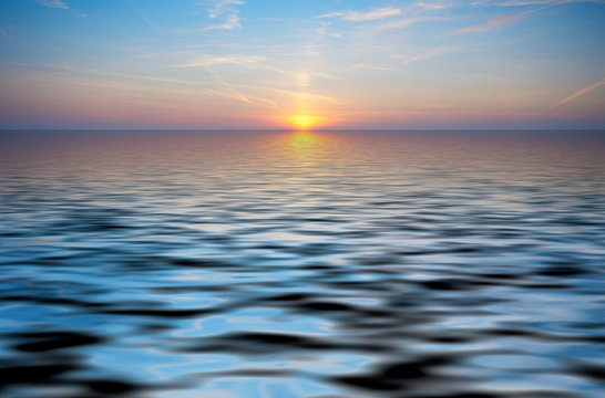 abstract ocean and sunset background