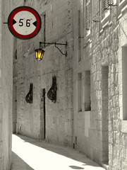 narrow medieval alley