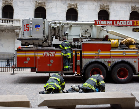 new york fire department at work