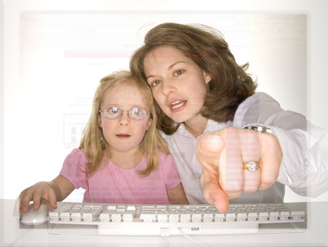 learning computer with mom