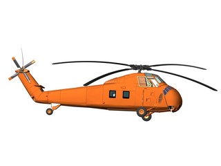 Fototapeta premium hélicoptère orange