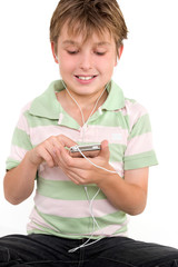 child using a digital player