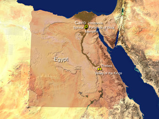 egypt tourism map