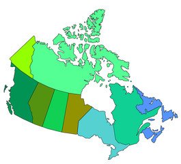 map of canada showing teritories