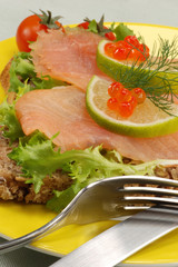 delicate salmon snack