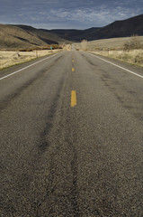 open road at sunrise