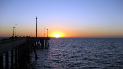 sunset at venice beach, los angeles