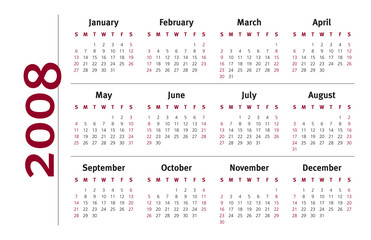 2008 planner calendar