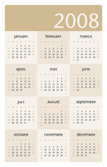 2008 planner calendar