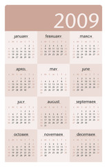 2009 planner calendar