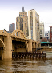 Naklejka premium downtown office buildings