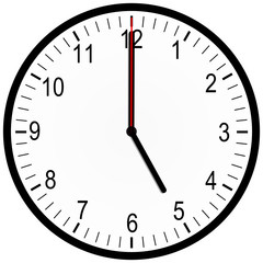 an illustration of an office clock on 5 oclock