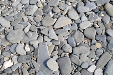 gray beach stones.