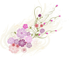 grunge floral background