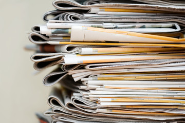 pile of newspapers