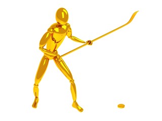 3d hockey player