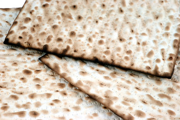 closeup of matzo
