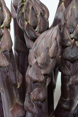 purple asparagus tips
