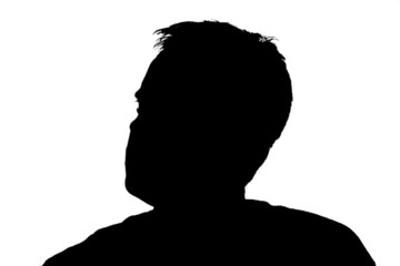 silhouette of a casual man