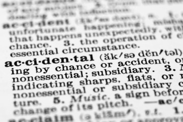 dictionary definition - accidental