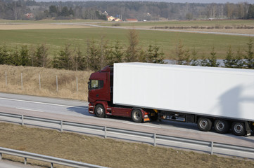 truck drive against country-side