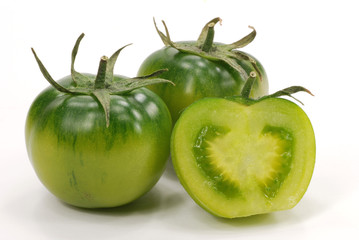 green tomatoes close-up