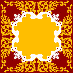 abstract floral frame