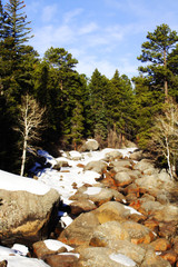 dried up mountain stream