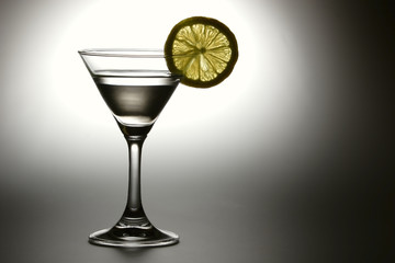 drink with yellow lemon