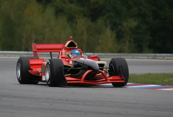 Abwaschbare Fototapete Motorsport rot a1