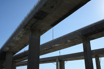 side view of highway viaducts